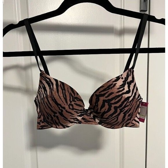 NWT Vince Camuto animal print padded push up comfortable bra 34B - Picture 1 of 9